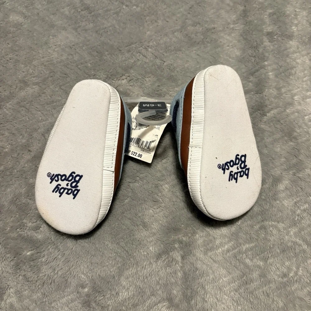 Baby Bgosh Blue and Brown Slip On Shoe Size 2 (3-6 Months) New
